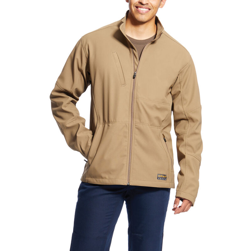 Ariat Rebar Stretch Canvas Softshell - Miesten Khaki Takki ( FNVWHZ-128 )